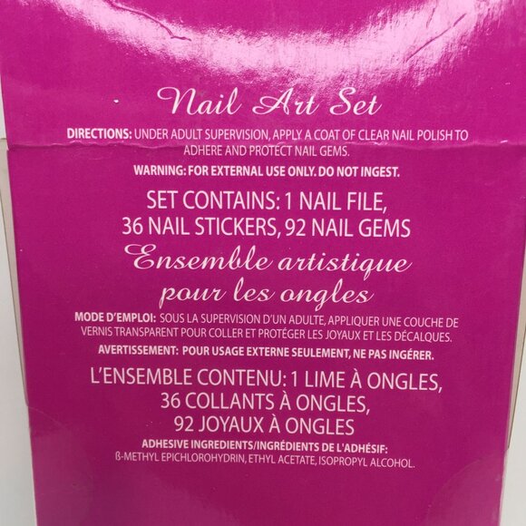 Disney Princesses Nail Art Set Manicure Mini Keychain Portable File Sticker Gems - Picture 5 of 6